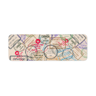 Etiqueta Viagem de Carimbos do Passport