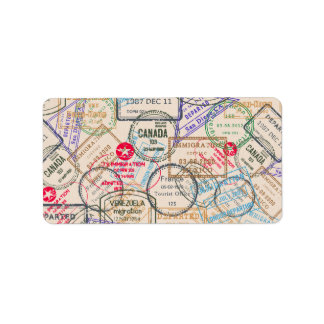 Etiqueta Viagem de Carimbos do Passport
