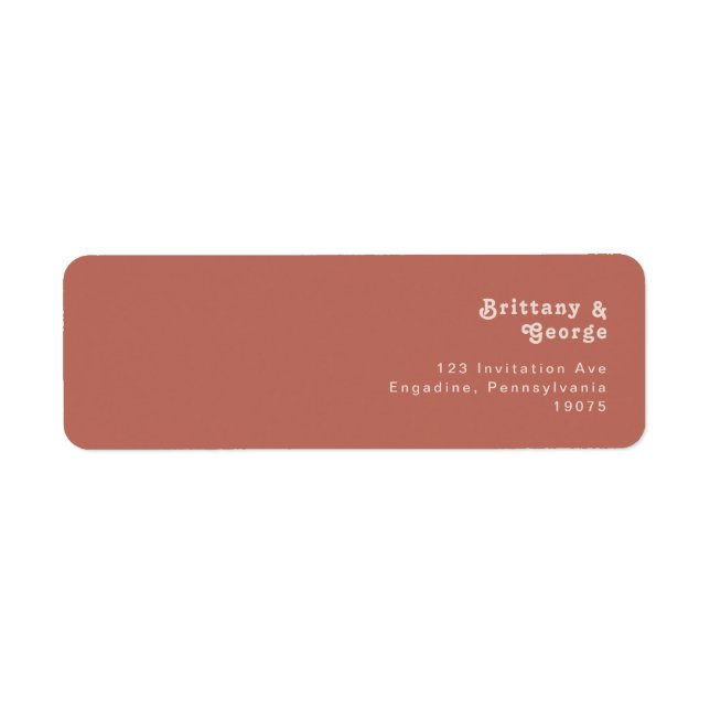 Etiqueta Vibes de Retro Simples | Antigo endereço de devolu (Frente)