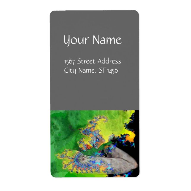 Etiqueta VIBRAÇÕES DA MATÉRIA cinza amarela VERDE (Frente)