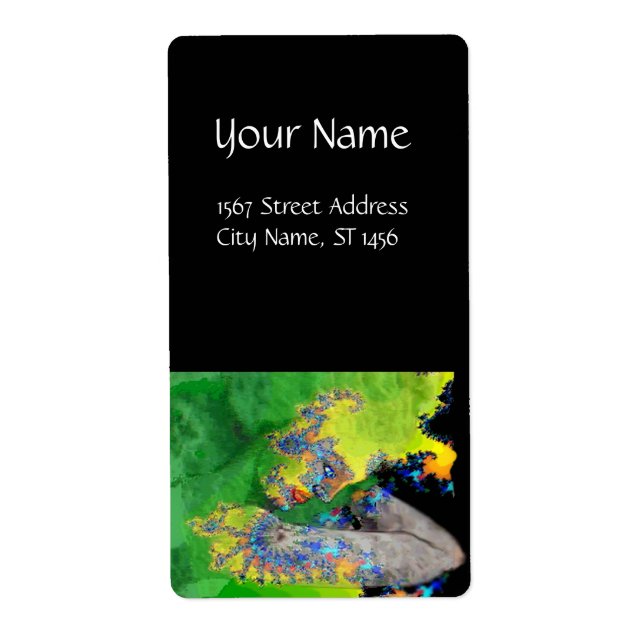 Etiqueta VIBRAÇÕES DE MATÉRIA VERDE - amarelo-EMERALD (Frente)