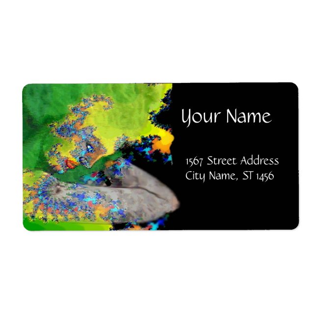 Etiqueta VIBRAÇÕES DE MATERIAL amarelo-esverdeado (Frente)