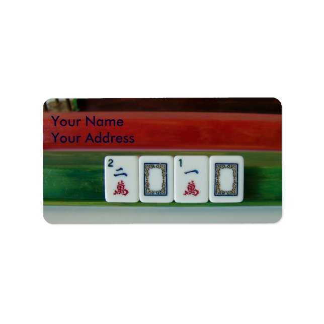 Etiqueta Vício Mah-Jongg (Frente)