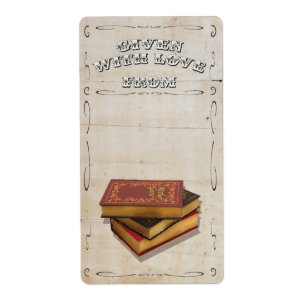 Etiqueta Victorian dado com Bookplate do amor