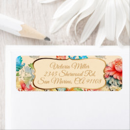 Etiqueta Victorian Vintage - Padrão Floral