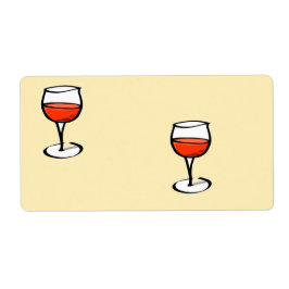 Etiqueta Vidro de vinho em laranja