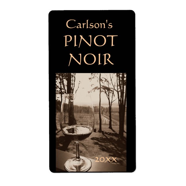 Etiqueta Vidro Vinho Rótulo de Vinho Homemado (Frente)