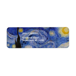 Etiqueta Vincent Van Gogh - A noite de Starry