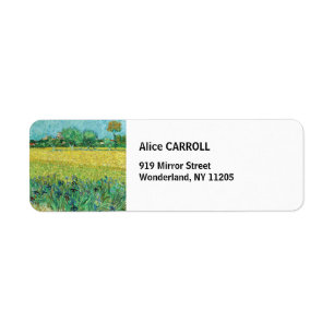 Etiqueta Vincent van Gogh - Campo com irlandeses perto de A
