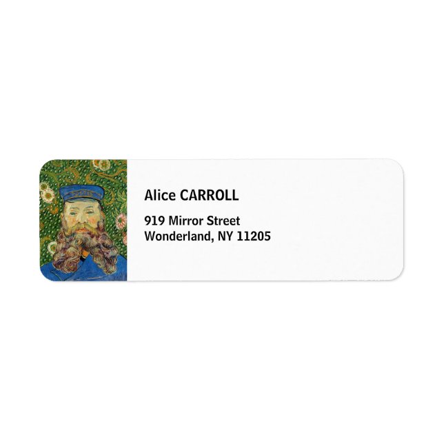 Etiqueta Vincent Van Gogh - Carteiro Joseph Roulin (Frente)