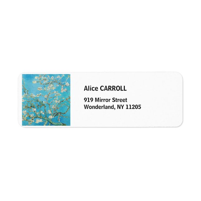 Etiqueta Vincent van Gogh - Flor de Amendoeira (Frente)