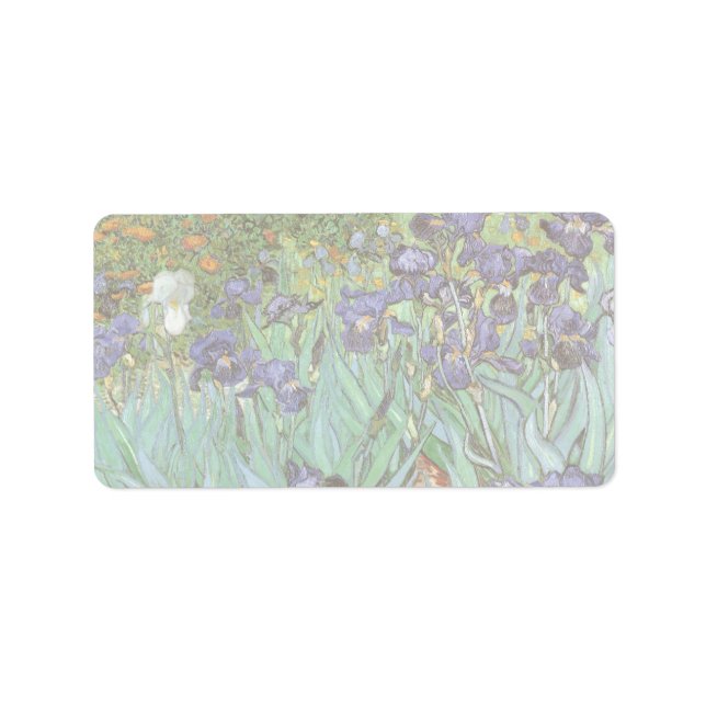 Etiqueta Vincent van Gogh - Irrises (Frente)