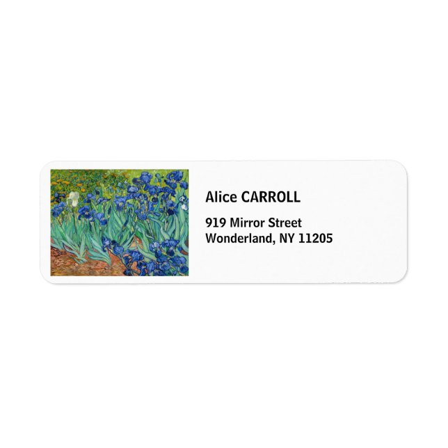 Etiqueta Vincent Van Gogh - Irrises (Frente)