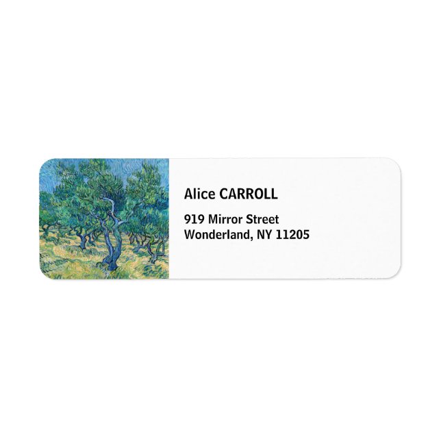 Etiqueta Vincent van Gogh - Olival (Frente)