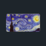 Etiqueta Vincent Van Gogh Starry Night Vintage Fine Art<br><div class="desc">Vincent van Gogh Starry Night Fine Art Painting Starry Night Starry Night é uma pintura do artista poste-impressionista holandês Vincent van Gogh. O céu azul à noite está cheio de nuvens, estrelas e uma lua crescente brilhante. A Noite Estrelada é a única noturna na série de visões da janela do...</div>