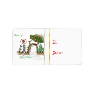 Etiqueta Vinheta de presentes de Natal de Sugarplums