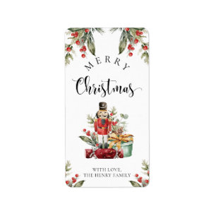 Etiqueta Vinheta de presentes de Natal feliz