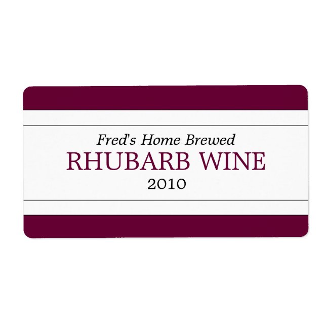 Etiqueta Vinho caseiro (Frente)