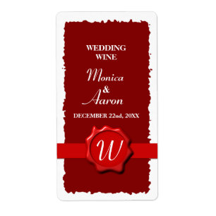 Etiqueta Vinho De Casamento De Feira De Cera