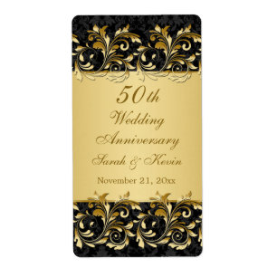 Etiqueta Vinho do aniversário de casamento dos redemoinhos