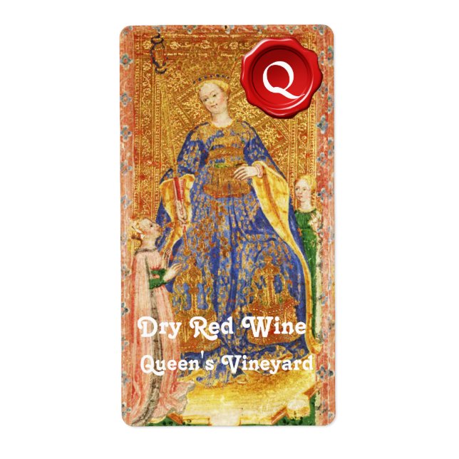 ETIQUETA VINHO VERMELHO DA RAINHA SELO/VISTA ANTIQUE (Frente)