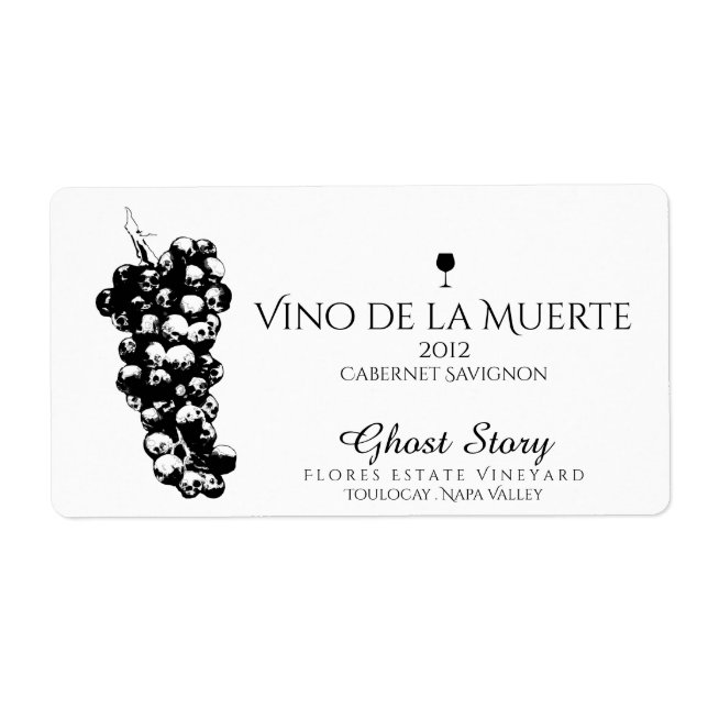 Etiqueta Vino de la muerte (Frente)