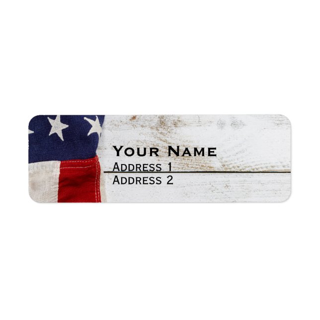 Etiqueta Vintage American Flag (Frente)