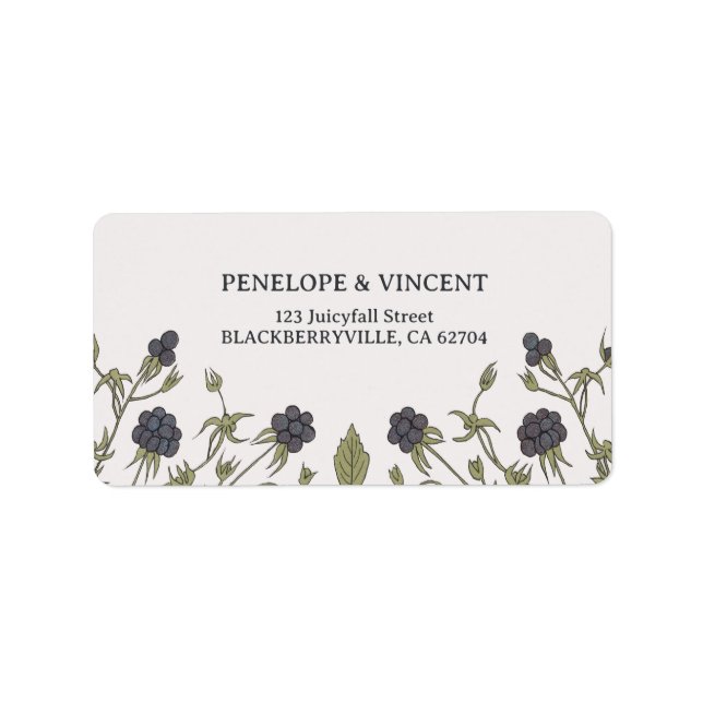 Etiqueta Vintage Autumn Blackberry (Frente)