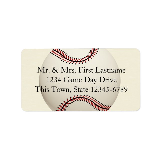 Etiqueta Vintage Baseball Wedding (Frente)