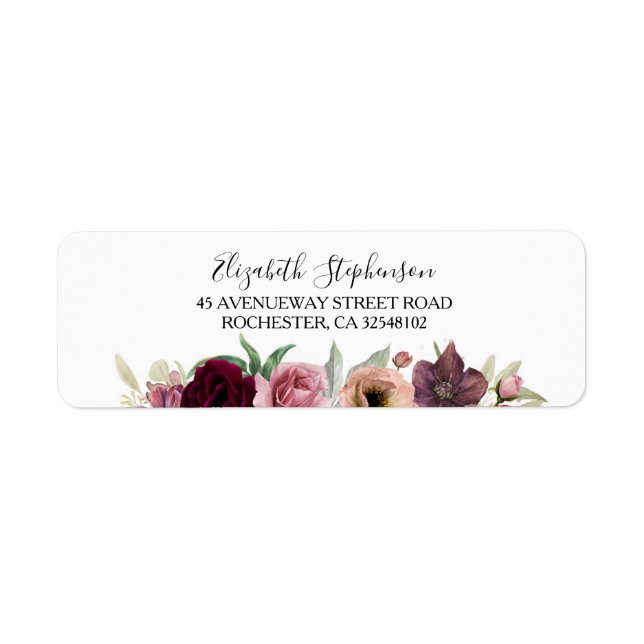 Etiqueta Vintage Blooms Wedding (Frente)