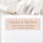 Etiqueta Vintage Blush Endereço de Retorno Dourado Antiquad<br><div class="desc">Adicione estilo aos envelopes com essas etiquetas de endereço de retorno com texto antigo personalizado dourado que você pode personalizar com uma cor de fundo rosa-claro.</div>