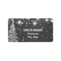 Vintage Chalkboard Shimmering Stars Árvore de Nata