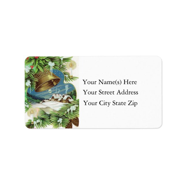 Etiqueta Vintage Country Christmas (Frente)