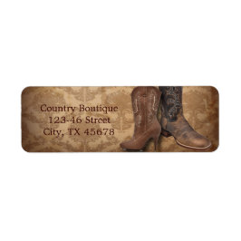 Etiqueta vintage damask Western Country Cowboy
