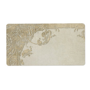 Etiqueta Vintage Elegance Toile Floral Damask