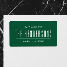 Vintage Family Name Emerald Green