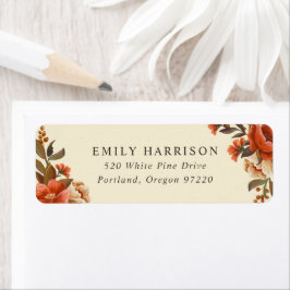 Etiqueta Vintage Floral Buquês Return Endereço