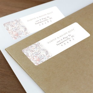 Etiqueta Vintage Floral Custom Return Address Lily Morris