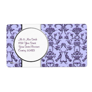 Etiqueta Vintage Florentine Damask (Lilac)