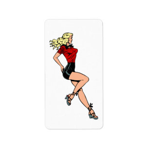 Etiqueta Vintage Glamor Girl Next Doce, Loura Blombshell