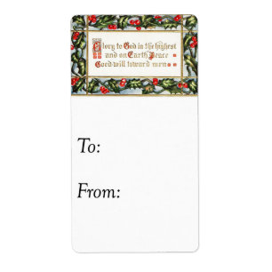 Etiqueta Vintage Glory to God Gift Tag