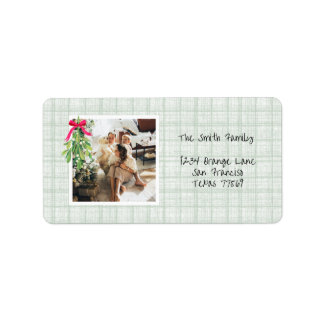 Etiqueta Vintage Green Plaid Return Address