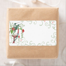 Etiqueta Vintage Humingbird Swirl natal Dicas