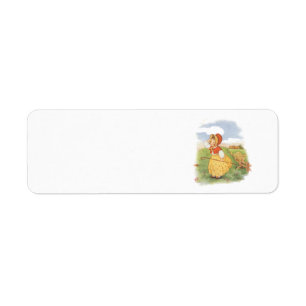 Etiqueta Vintage Little Bo Peep Rima Infantil Mãe Gansa