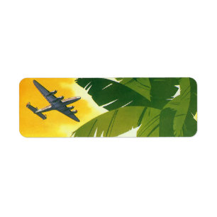 Etiqueta Vintage Los Angeles, Missão da Califórnia com Palm