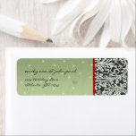 Etiqueta Vintage Oak Leaf Christmas Return Labs<br><div class="desc">Vintage Oak Leaf Swirl Stars Christmas Return Address Labs -</div>