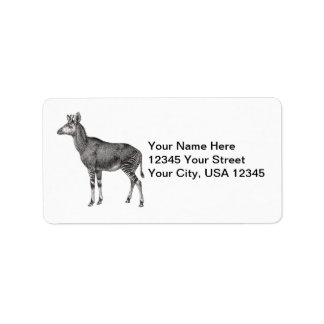 Etiqueta Vintage Okapi