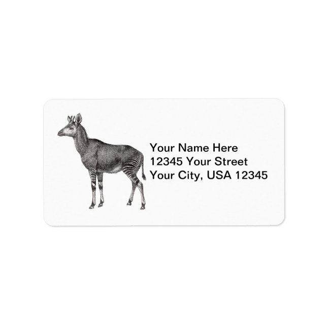Etiqueta Vintage Okapi (Frente)