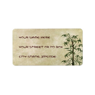 Etiqueta Vintage Oriental Bamboo 1