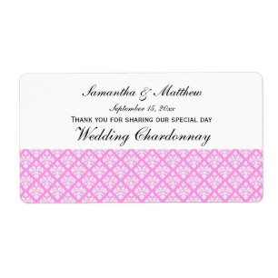 Etiqueta Vintage parece cor-de-rosa e Damasco branco #3